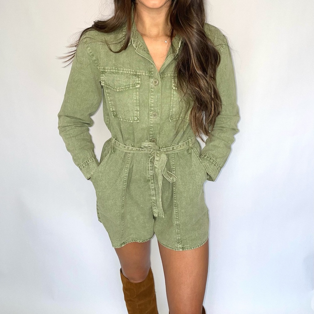 Olive Green Romper